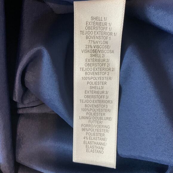 Aidan Mattox Blue Lace Evening Gown Size 6 Sheer Back Sleeveless Long Dress - Picture 9 of 11